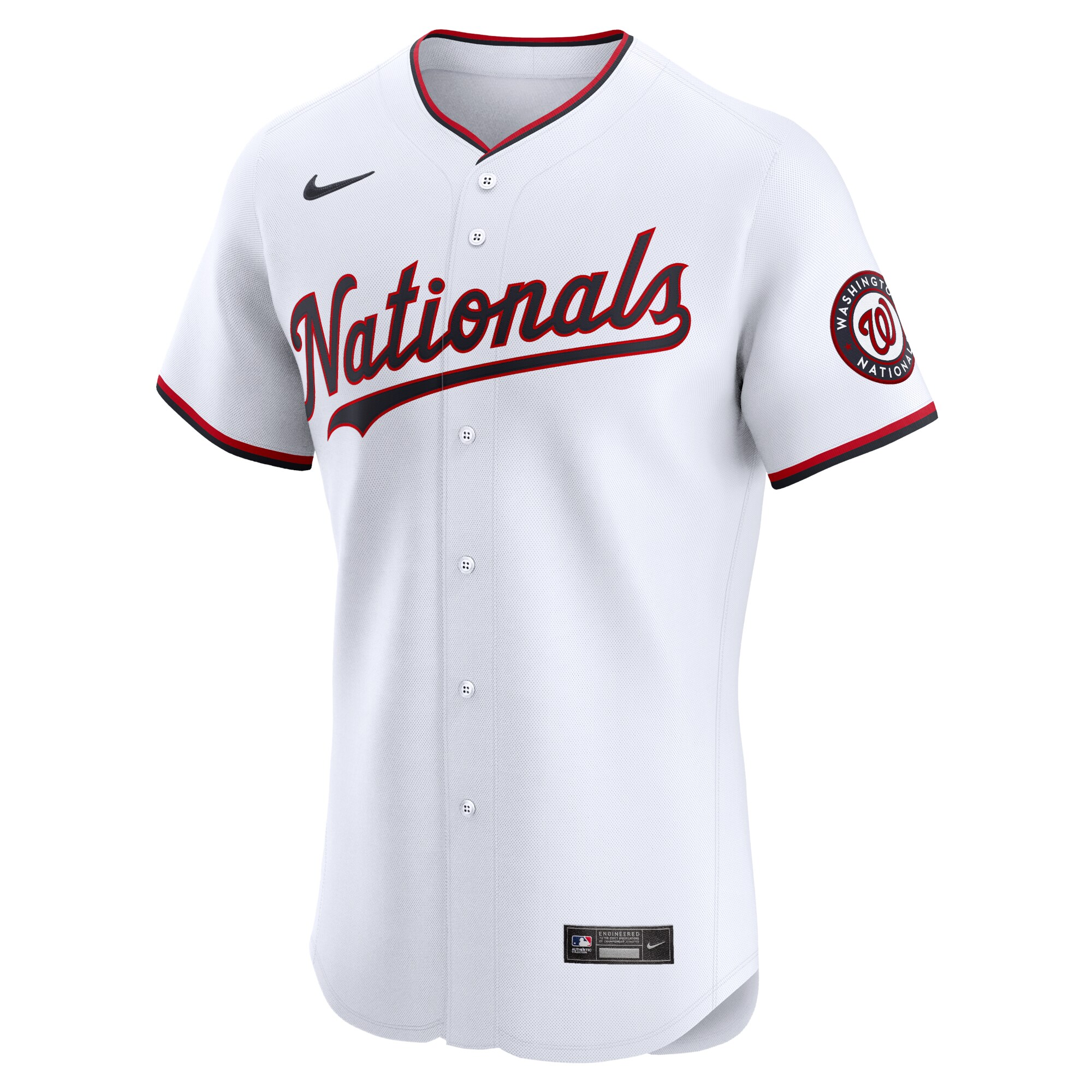 Alternative view of Washington Nationals Home Elite Baseball Jersey - White