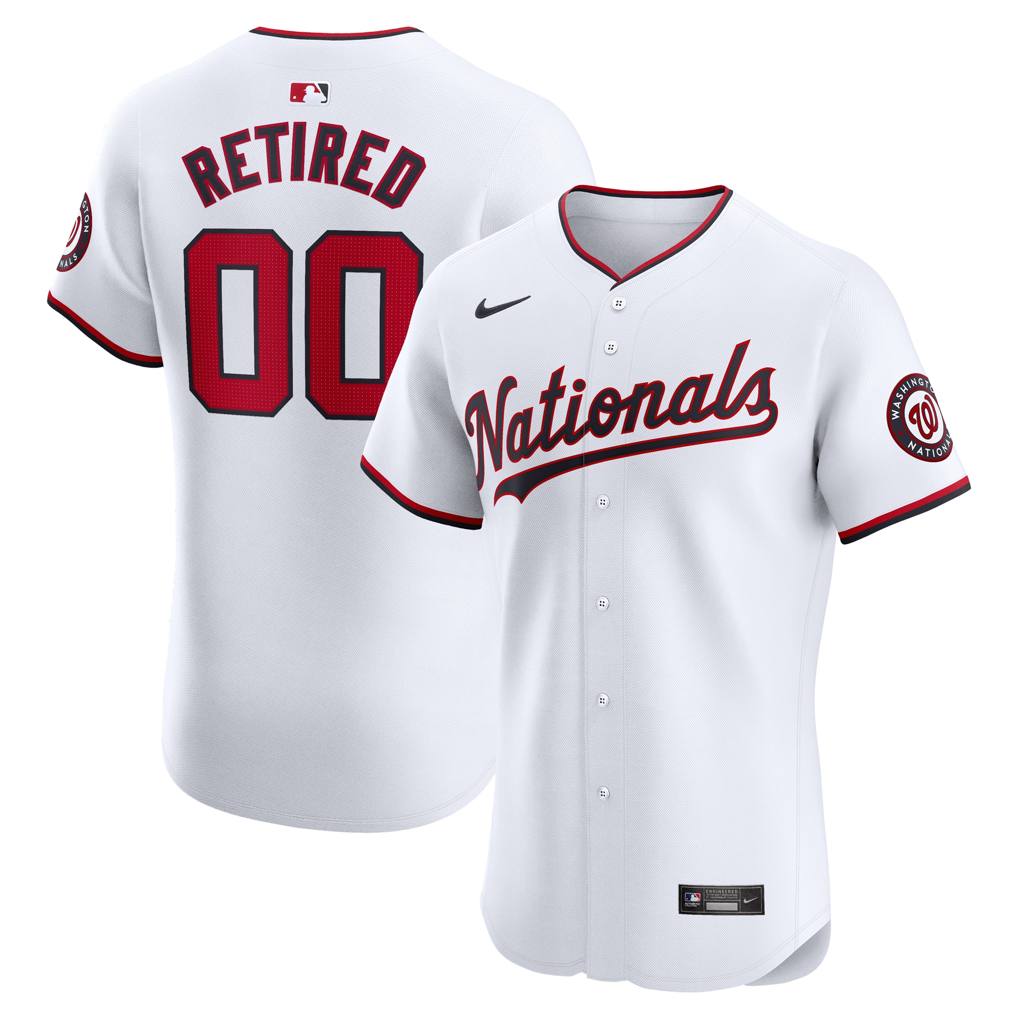 Washington Nationals Home Elite Pick-a-player Retired Roster Baseball Jersey - White