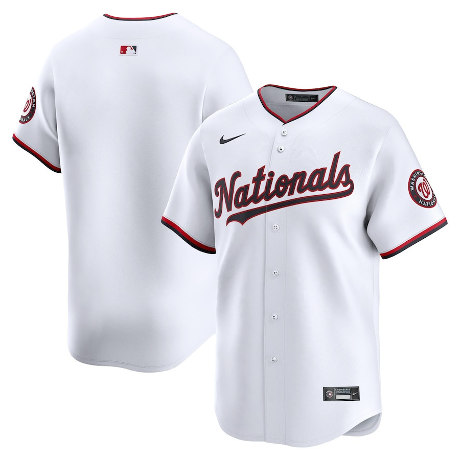 Washington Nationals Home Limited YOUTH Baseball Jersey - White - JS445 
