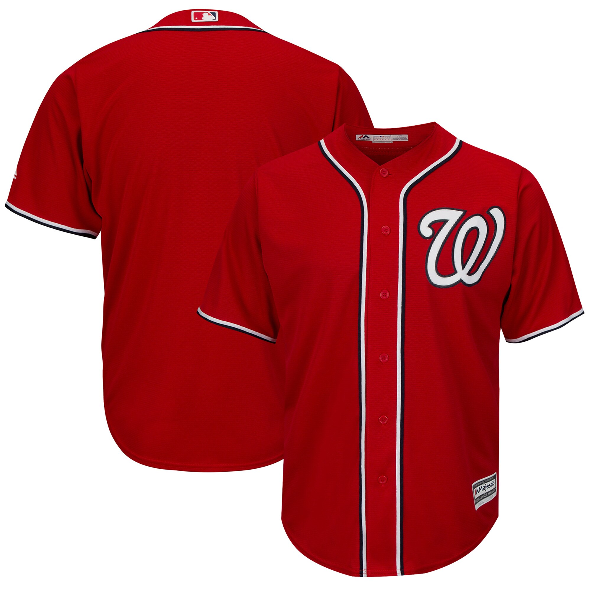 Washington Nationals Majestic Alternate Official Cool Base Jersey - Scarlet