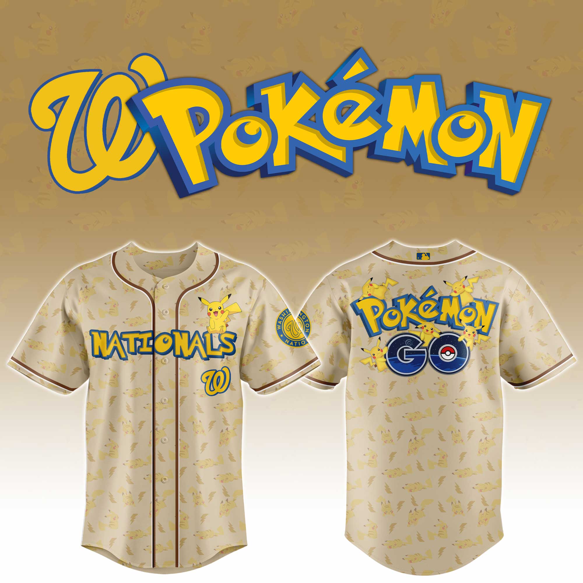 Washington Nationals Mlb X Pokemon Go Custom Baseball Jersey