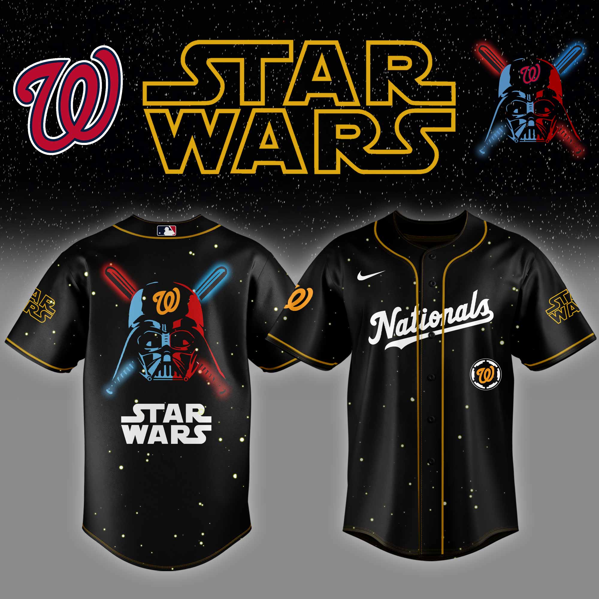Washington Nationals Mlb X Starwars Custom Baseball Jersey