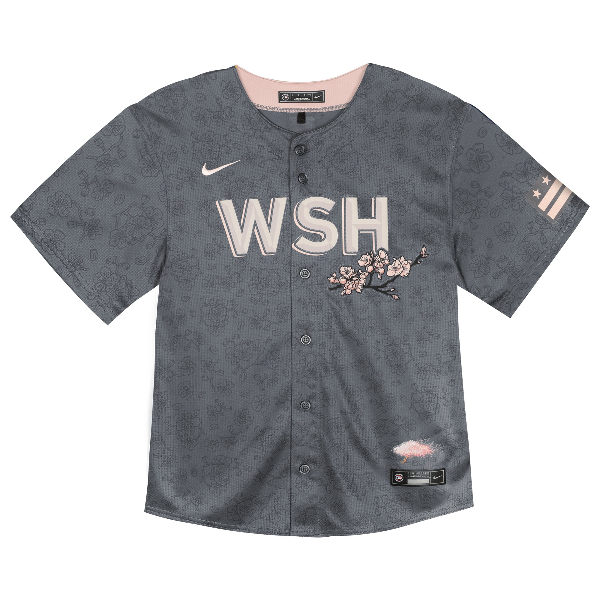 Alternative view of Washington Nationals Toddler City Connect Limited Baseball Jersey - Charcoal