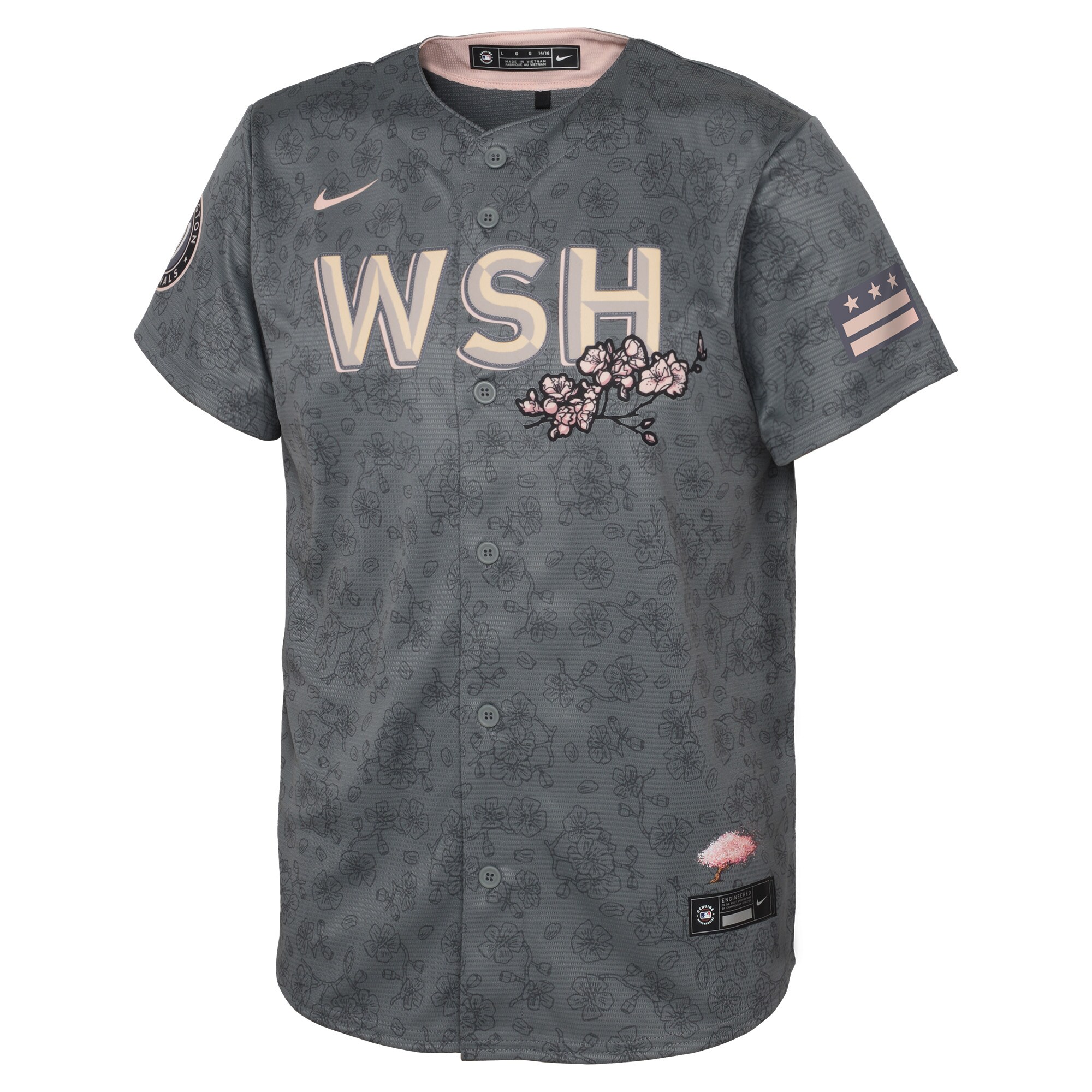 Alternative view of Washington Nationals Toddler City Connect Replica Baseball Jersey - Gray