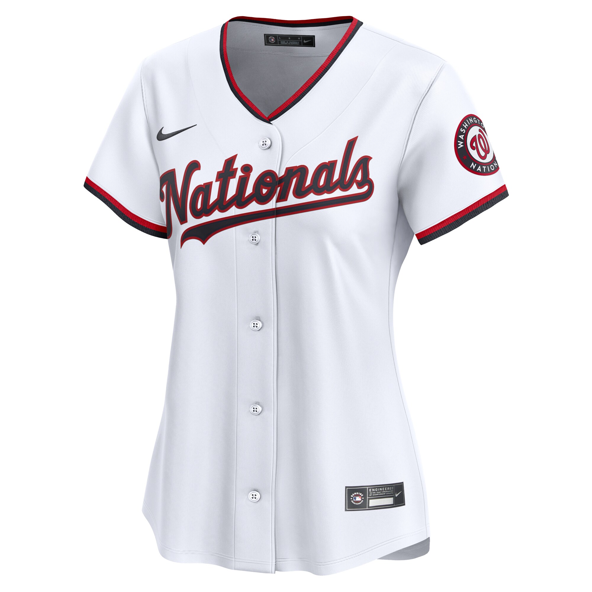 Alternative view of Washington Nationals Women's #1 Mom Home Limited Baseball Jersey - White