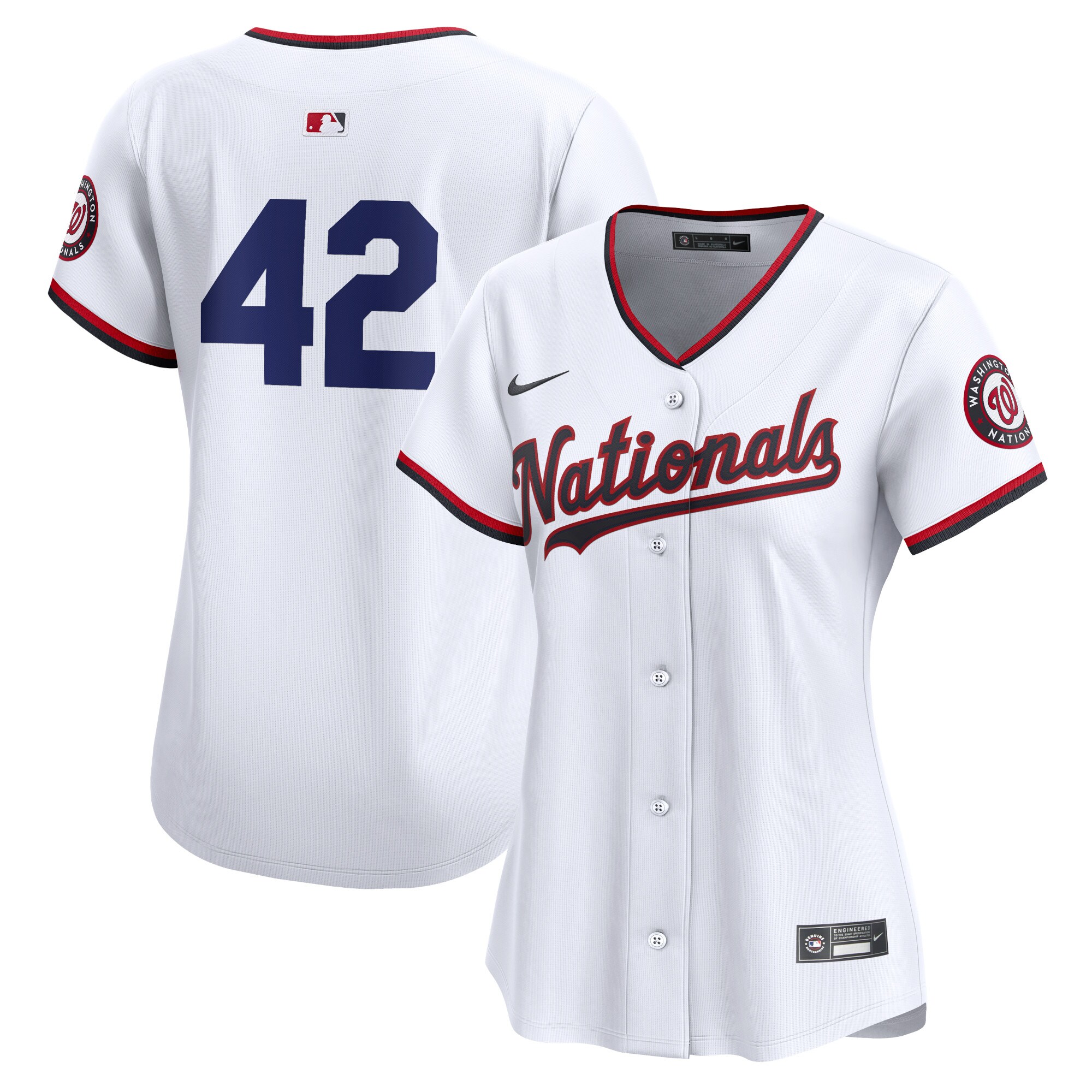 Washington Nationals Women's 2024 Jackie Robinson Day Home Limited Baseball JerseyÃƒâ€šÃ‚Â ÃƒÂ¢Ã¢â€šÂ¬Ã¢â‚¬Å“ White