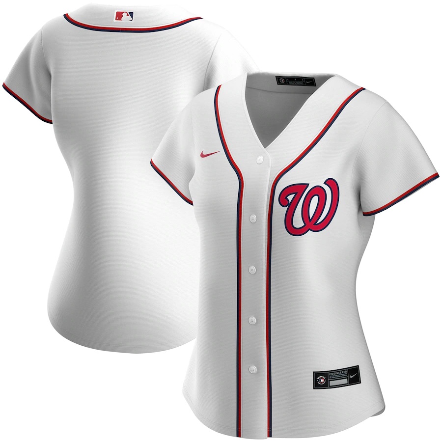Washington Nationals Women's Home 2020 Replica Team Baseball Jersey ÃƒÂ¢Ã¢â€šÂ¬Ã¢â‚¬Å“ White