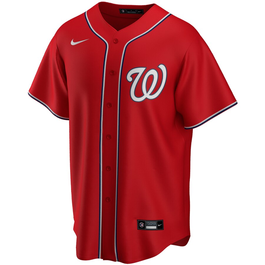 Alternative view of Washington Nationals Youth Alternate 2020 Replica Team Baseball Jersey - Red