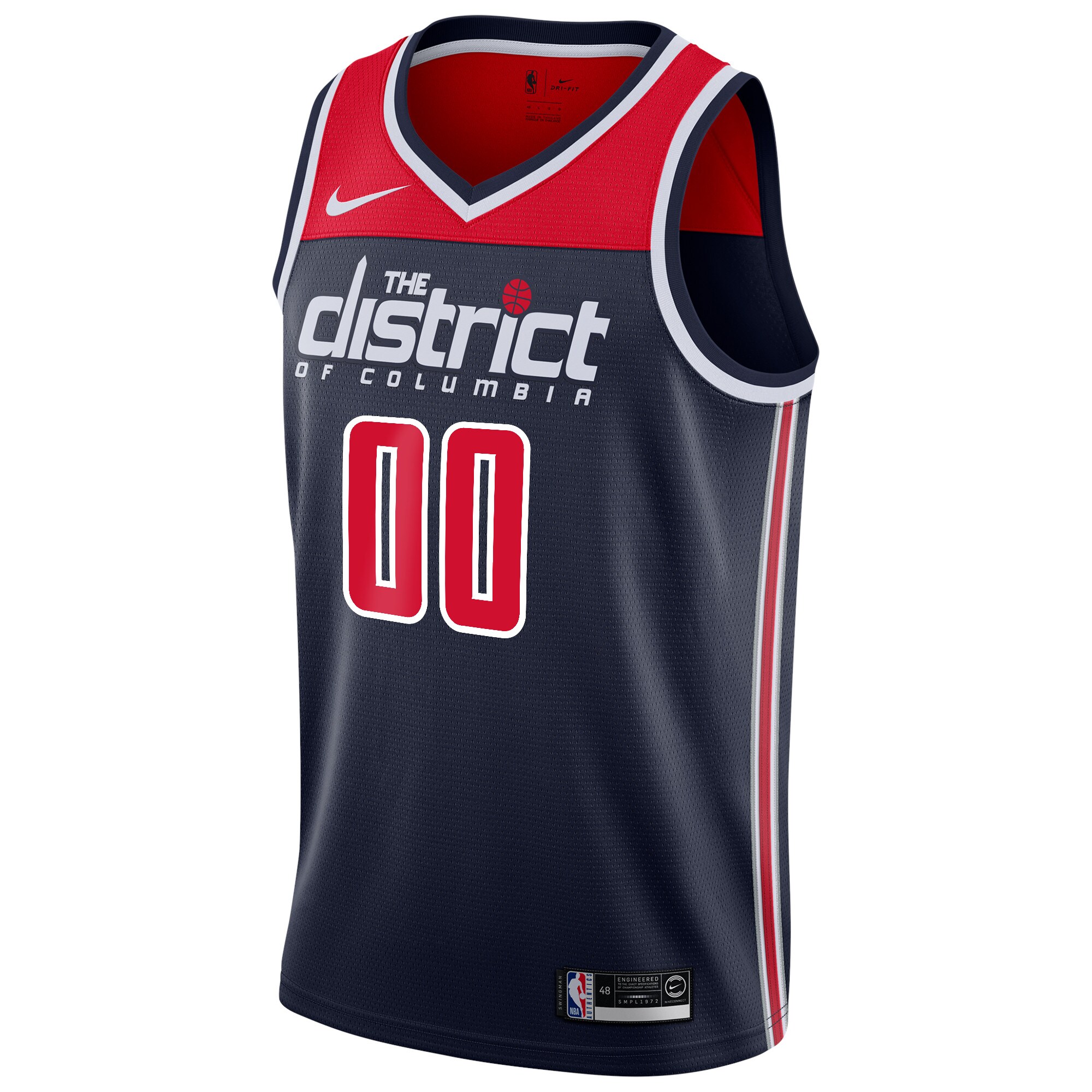 Alternative view of Washington Wizards 2019/20 Custom Swingman Basketball Jersey Navy - Statement Edition
