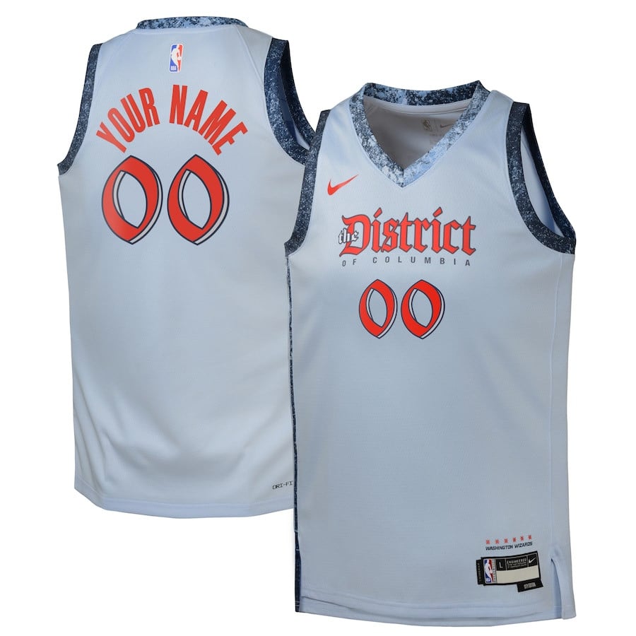 Washington Wizards 2024/25 Swingman Custom YOUTH Jersey - City Edition - Powder Blue - JS509