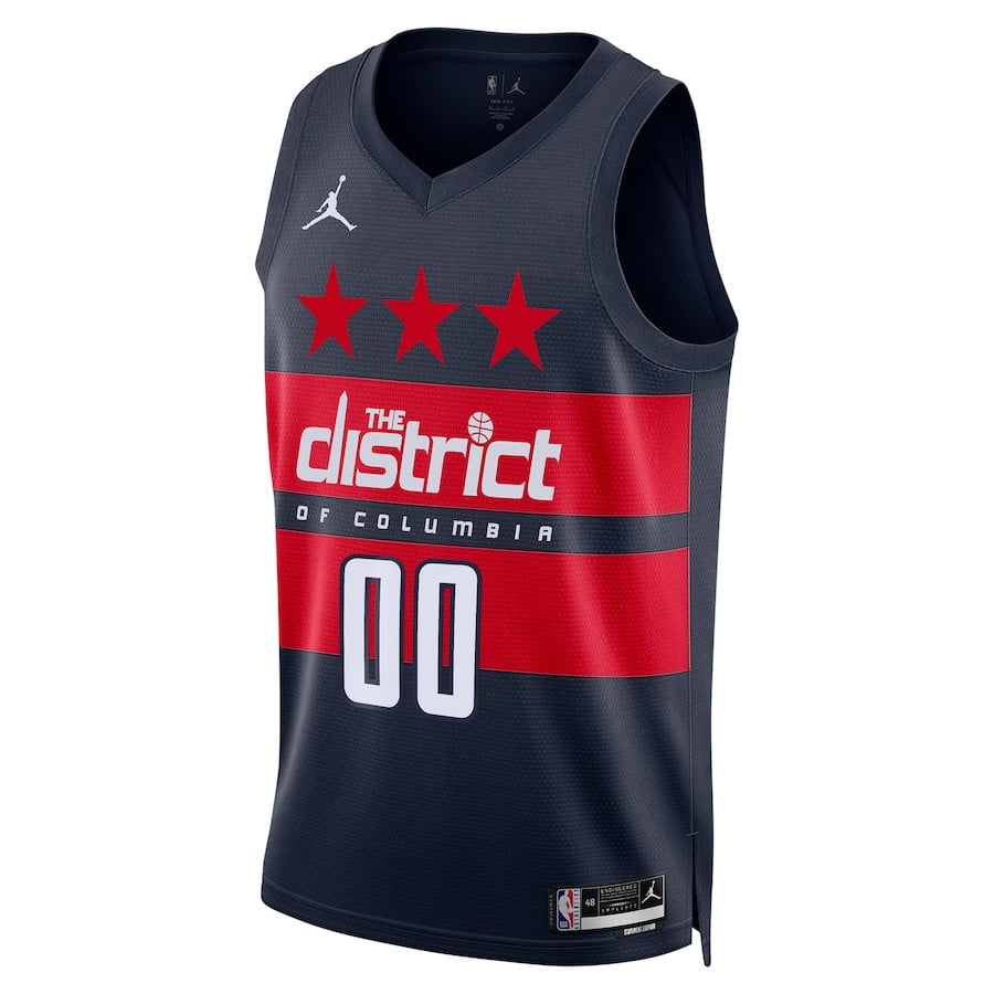 Alternative view of Washington Wizards 2024/25 Unisex Swingman Custom Jersey - Statement Edition - Navy - JS889