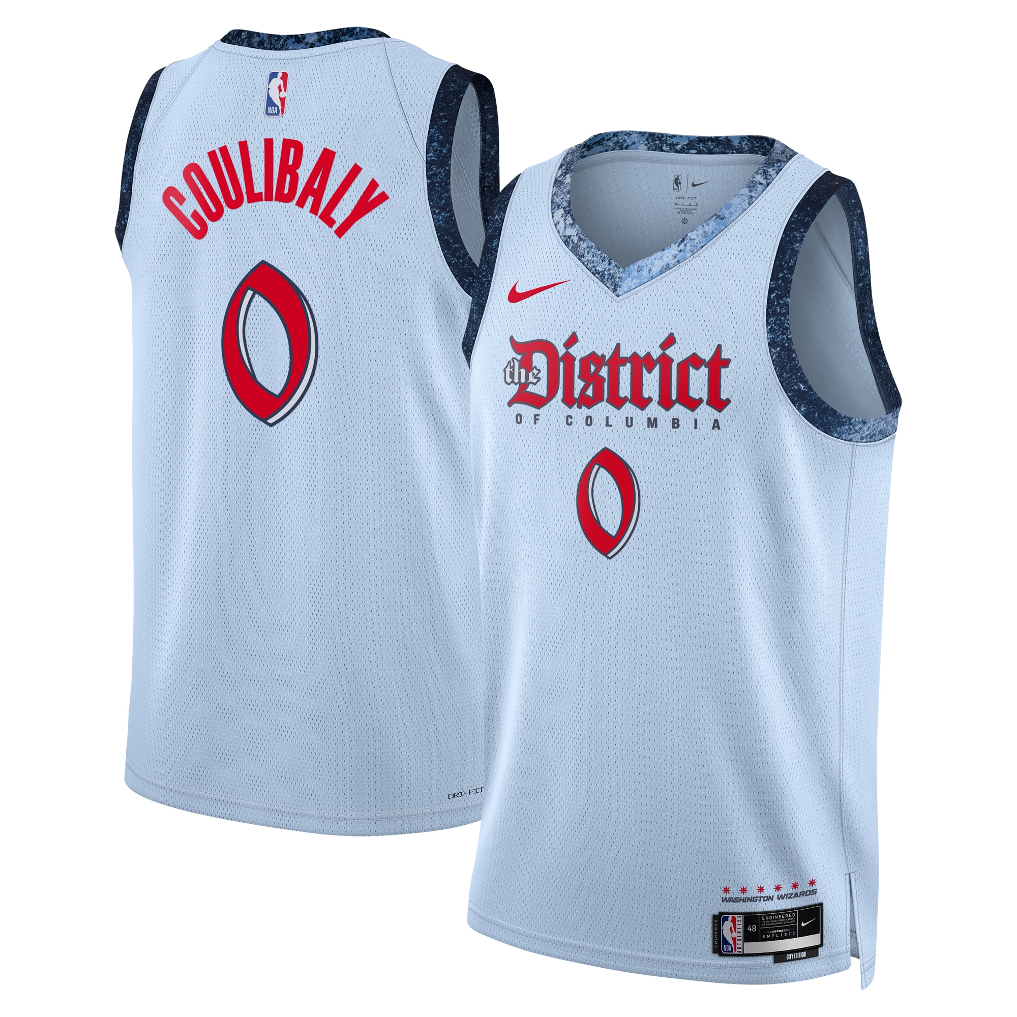 Washington Wizards City Edition Swingman Basketball Jersey 2024 - Blue - Bilal Coulibaly - Unisex - JS449