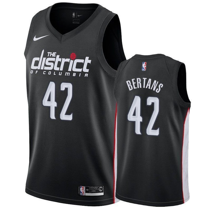Washington Wizards Davis Bertans 42 City Men's Basketball Jersey - JS382
