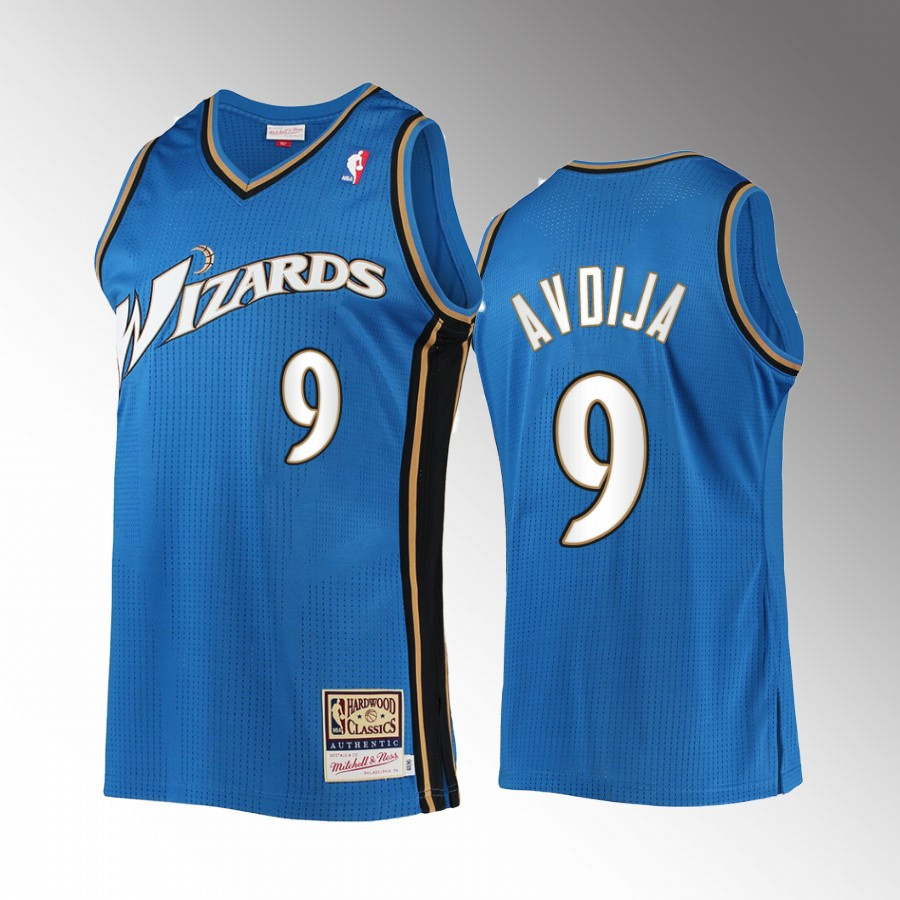 Washington Wizards Deni Avdija 9 Blue Hardwood Classics Men Jersey - JS865
