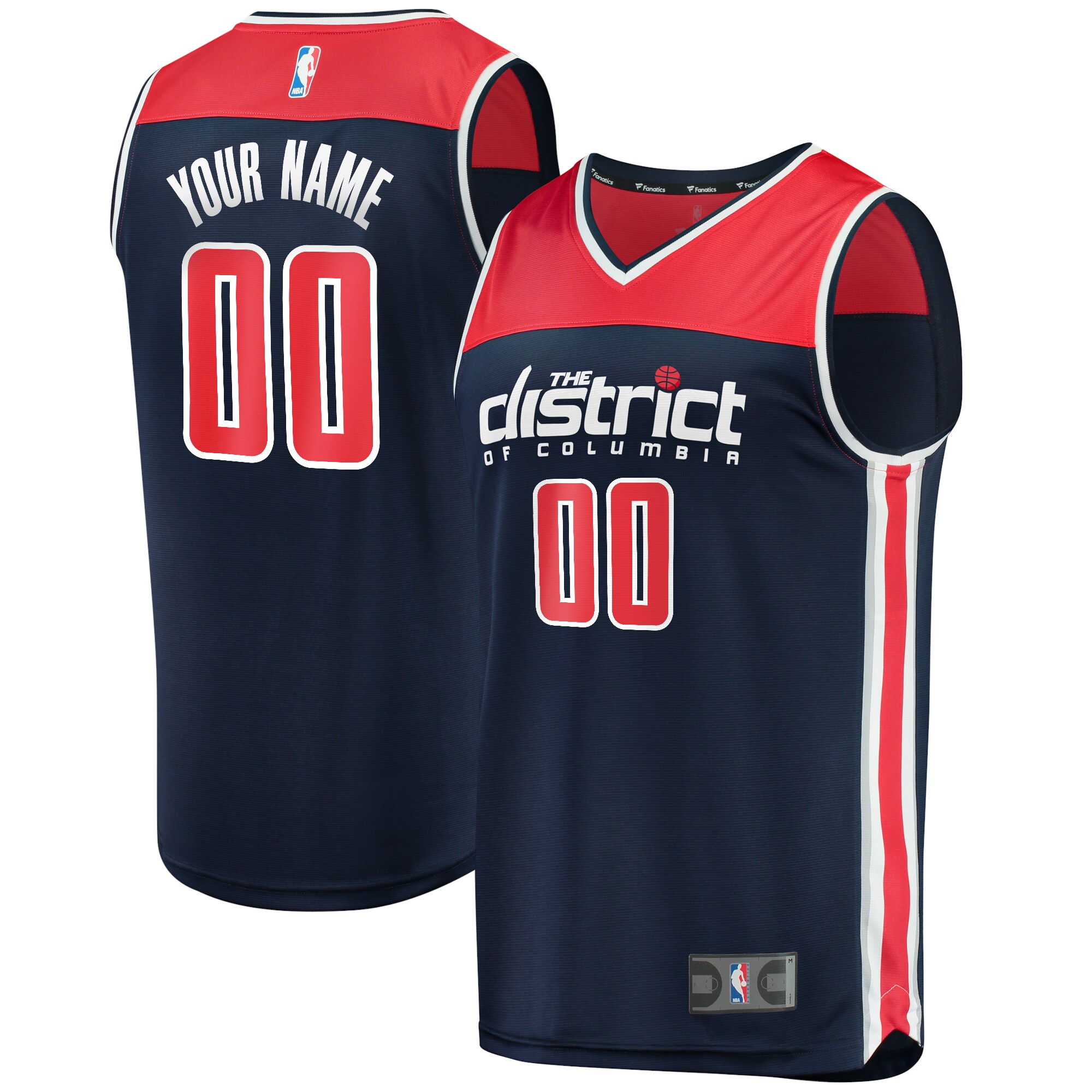Washington Wizards Fanatics Youth Custom Fast Break Replica Basketball Jersey Navy - Statement Edition