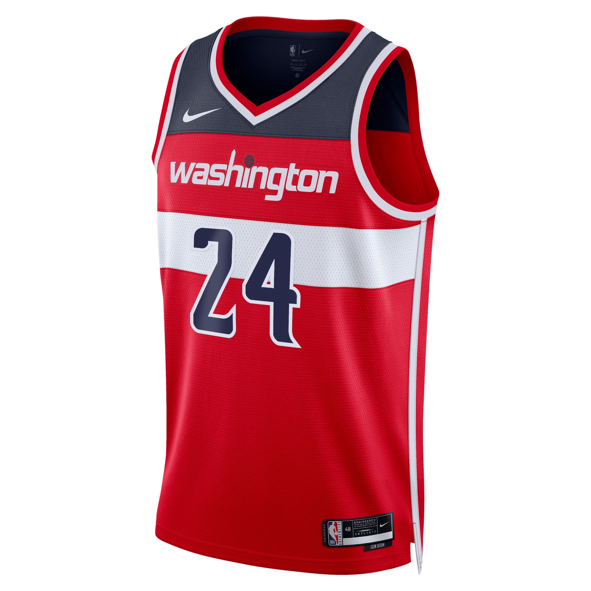 Washington Wizards Icon Edition Swingman Basketball Jersey - Red - Corey Kispert - Unisex - JS814