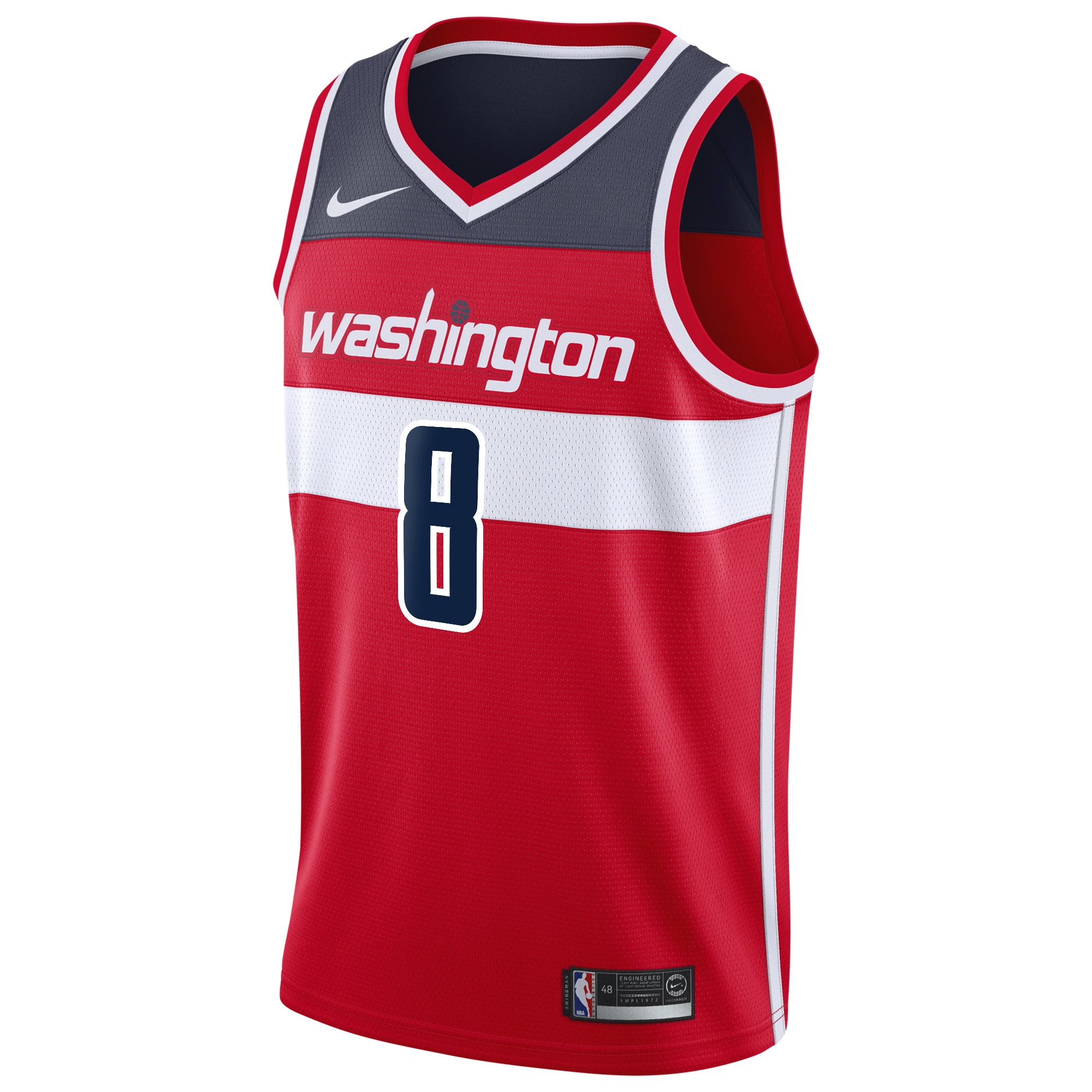 Alternative view of Washington Wizards Icon Edition Swingman Basketball Jersey - Red - Deni Avdija - Youth - JS599