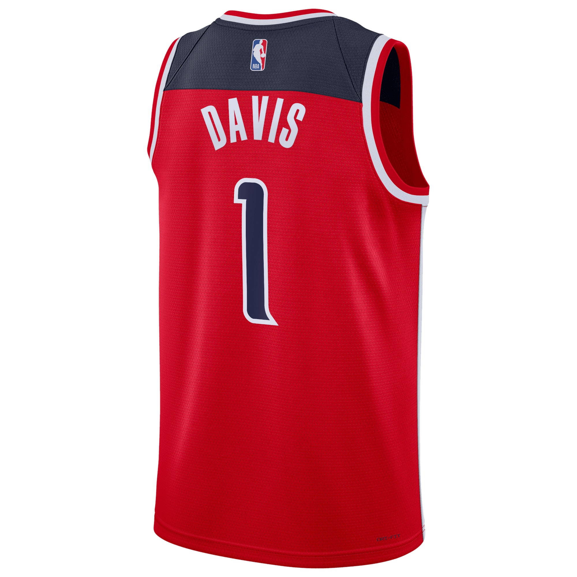 Alternative view of Washington Wizards Icon Edition Swingman Basketball Jersey - Red - Johnny Davis - Unisex - JS824