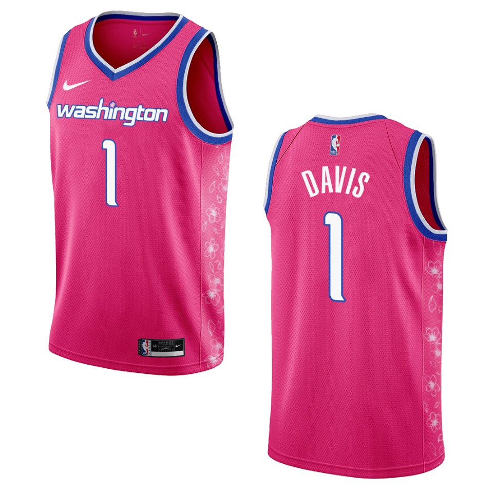 Washington Wizards Johnny Davis 2022-23 City Edition Pink Cherry Blossom Basketball Jersey