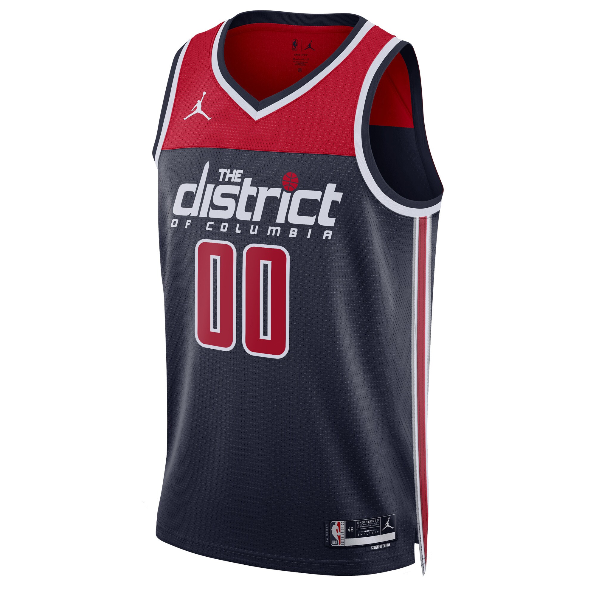 Alternative view of Washington Wizards Jordan Brand Unisex 2022/23 Swingman Custom Basketball Jersey - Statement Edition - Navy