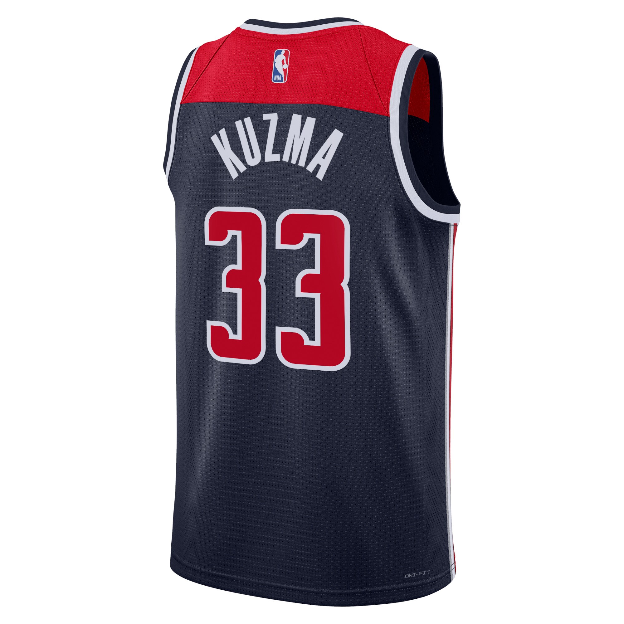 Alternative view of Washington Wizards Jordan Statement Edition Swingman Basketball Jersey - Navy - Kyle Kuzma - Unisex - JS542