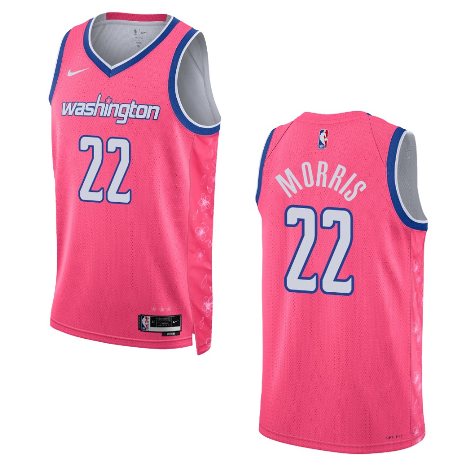 Washington Wizards Monte Morris 2022-23 City Edition Pink Cherry Blossom Basketball Jersey