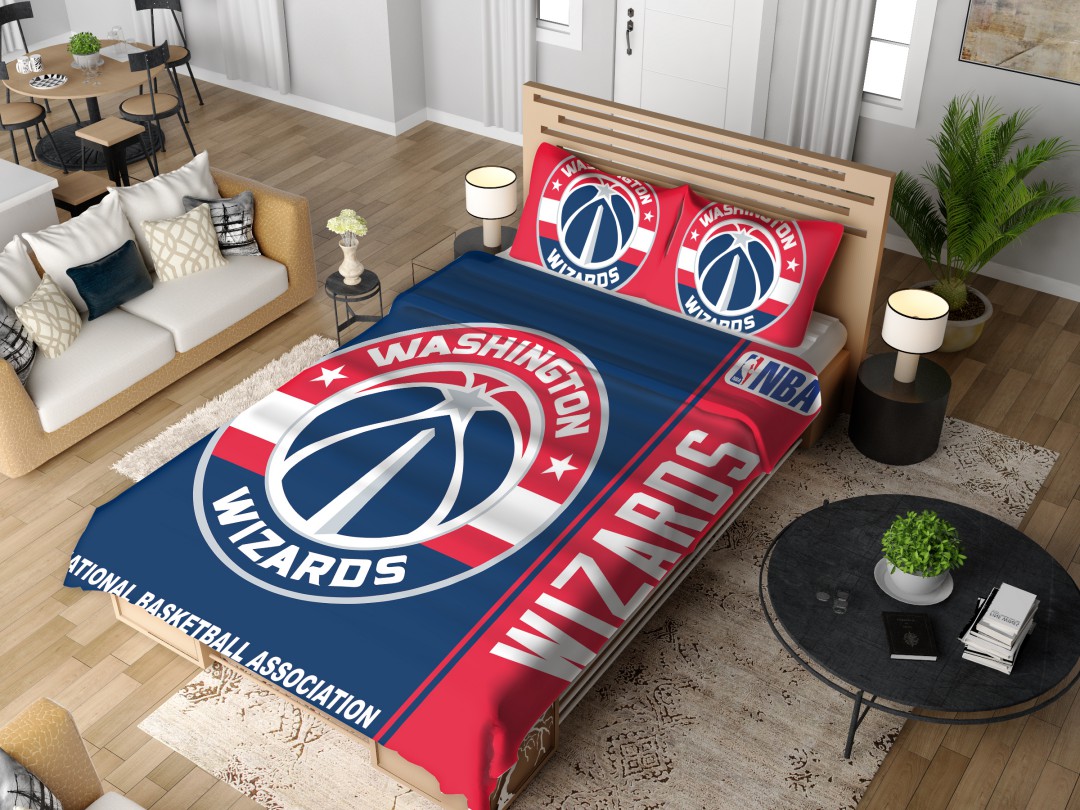 Alternative view of Washington Wizards NBA Basketball Bedding Set - Custom Bedding Set