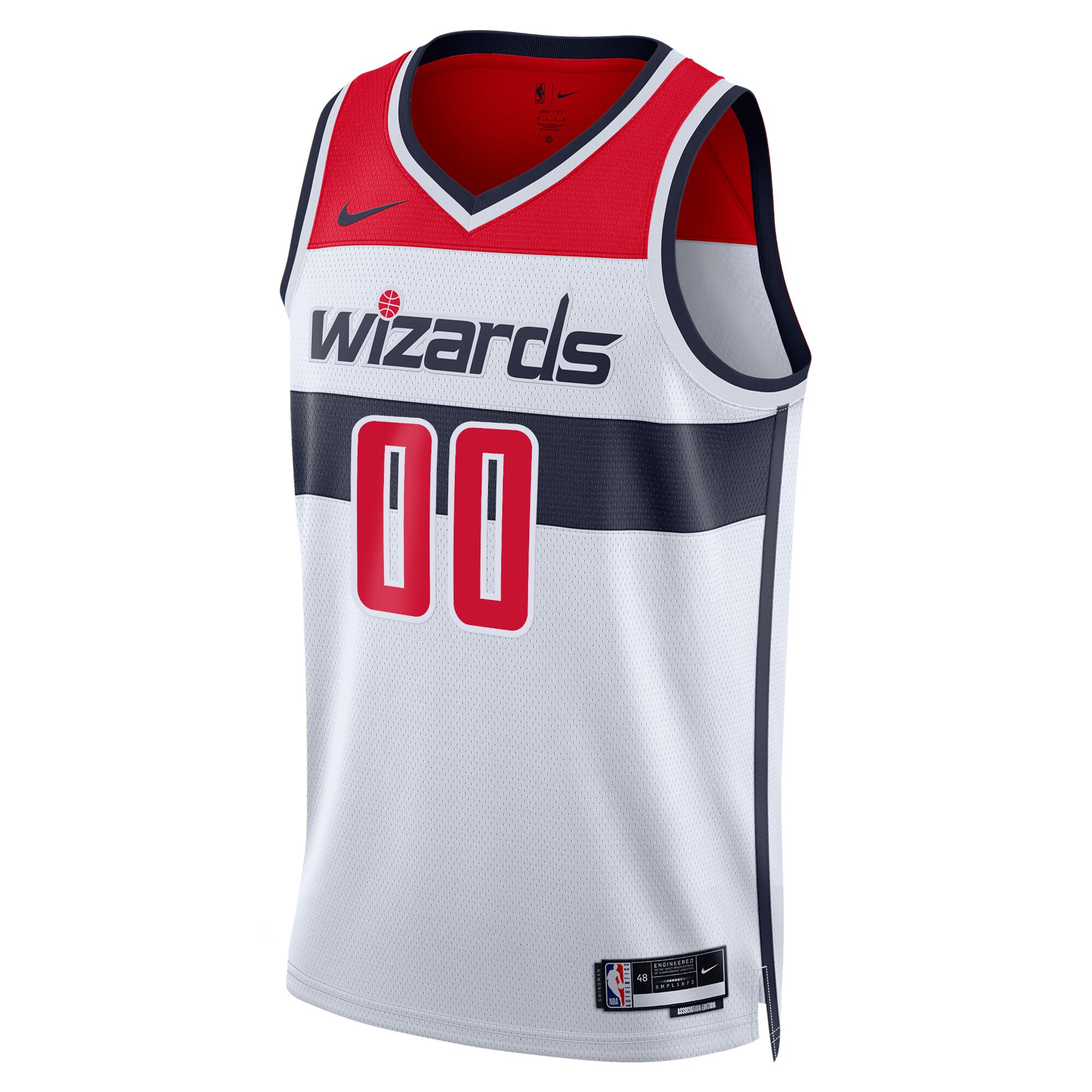 Alternative view of Washington Wizards Unisex Swingman Custom Basketball Jersey White - Association Edition