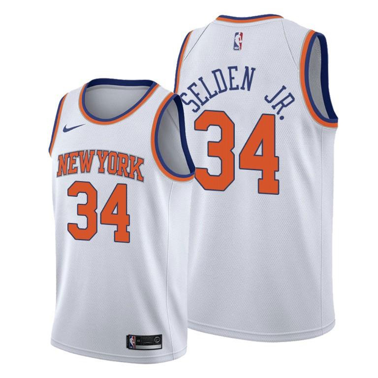 Wayne Selden Jr. New York Knicks White Association Edition Basketball Jersey 34 - Men Basketball Jersey - JS137 