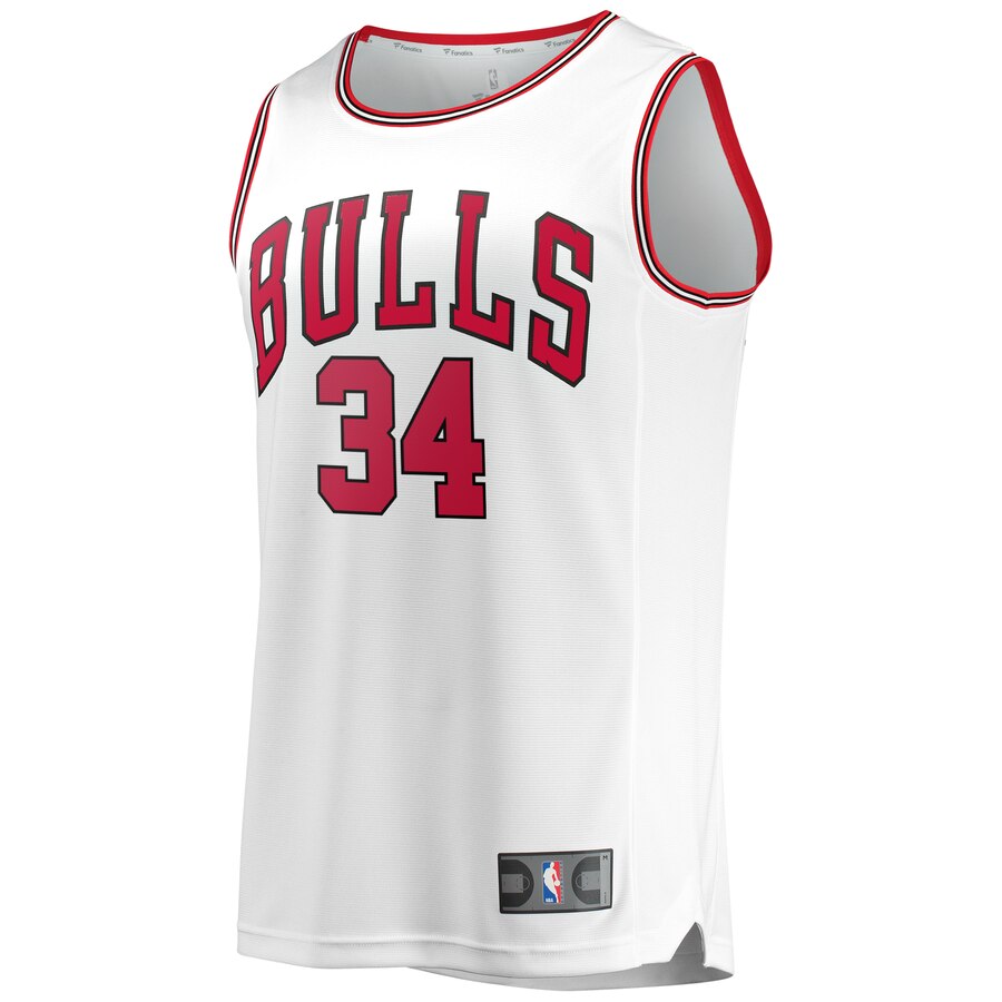 Alternative view of Wendell Carter Jr. Chicago Bulls Fanatics Branded Fast Break Replica Basketball Jersey - Association Edition - White