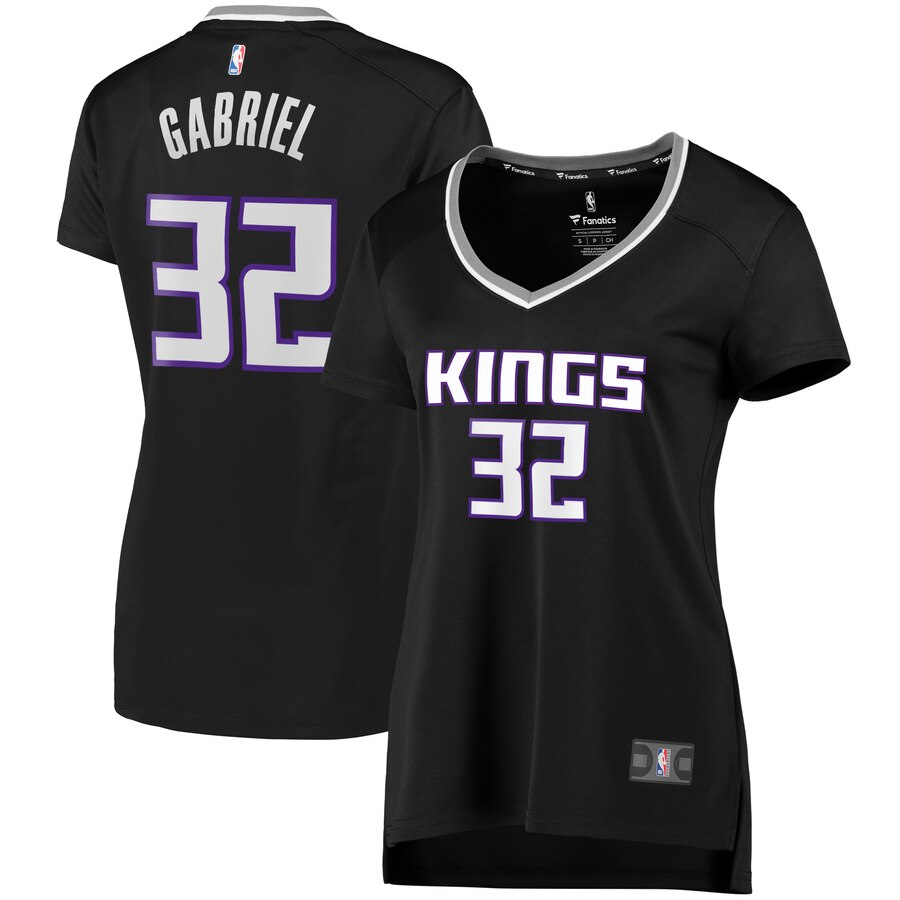 Wenyen Gabriel Sacramento Kings Fanatics Branded Women's Fast Break Player Replica Basketball Jersey - Statement Edition - Black