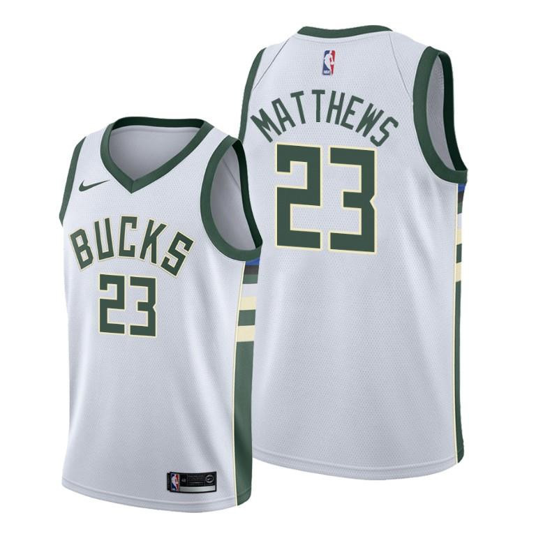 Wesley Matthews 23 Milwaukee Bucks Association Edition White Basketball Jersey - Men Basketball Jersey - JS157 