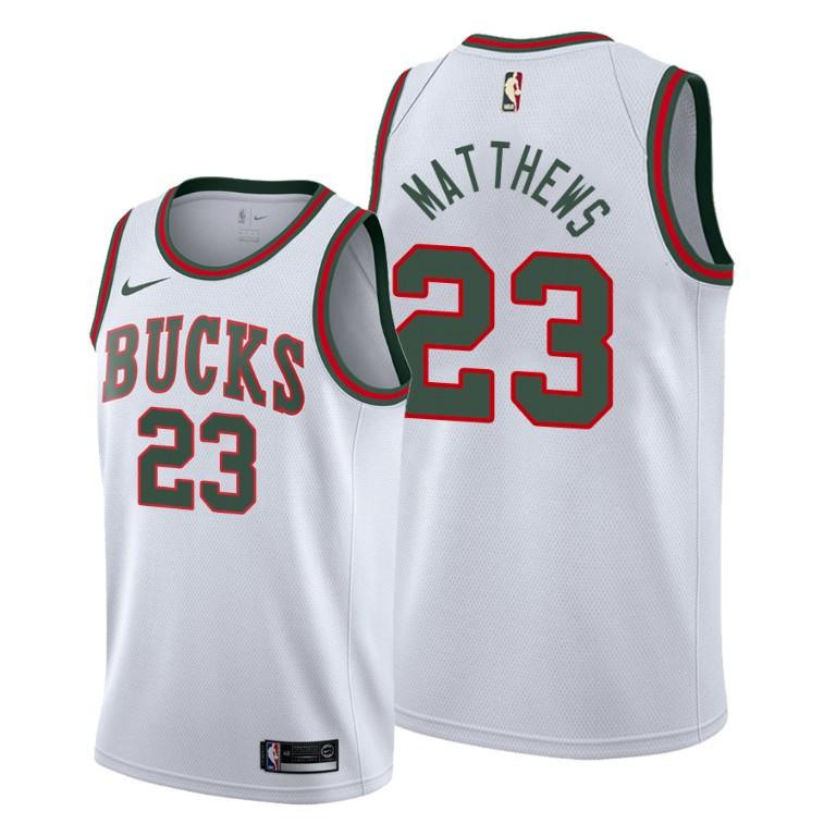 Wesley Matthews 23 Milwaukee Bucks Classic Edition White Basketball Jersey - Men Basketball Jersey - JS664 