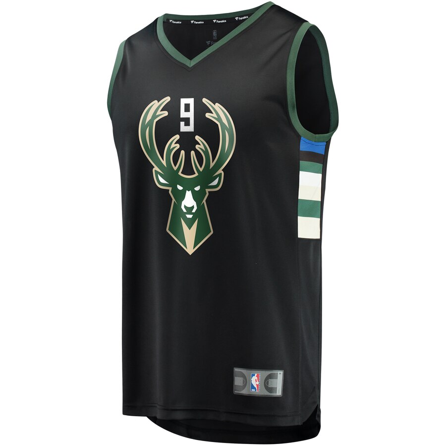 Alternative view of Wesley Matthews Milwaukee Bucks Fanatics Branded Youth Fast Break Replica Basketball Jersey Black - Statement Edition