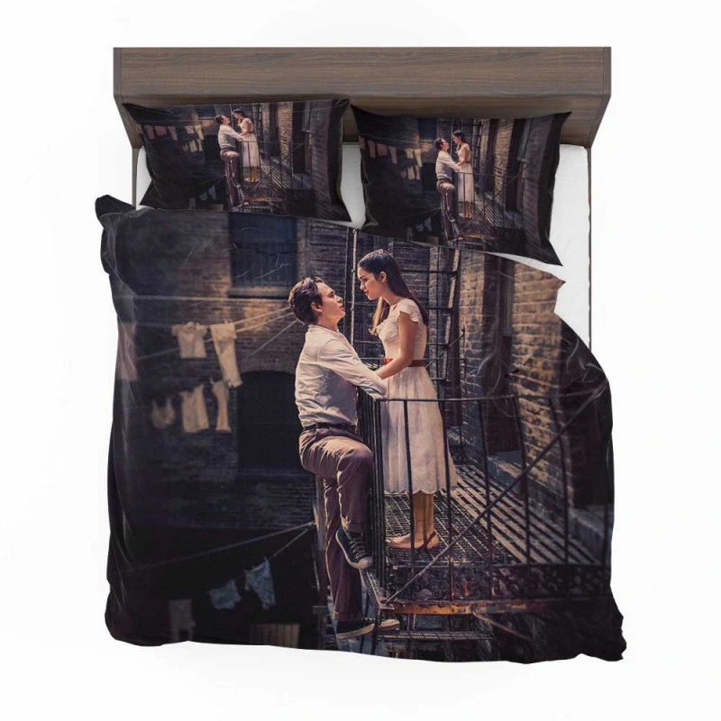 Alternative view of West Side Story Movie Ansel Elgort Rachel Zegler Bedding Set - Custom Bedding Set
