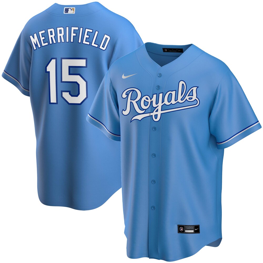Whit Merrifield Kansas City Royals Alternate 2020 Player Baseball Jersey - Light Blue