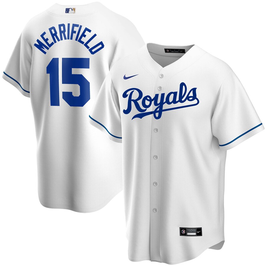 Whit Merrifield Kansas City Royals Home 2020 Replica Player Baseball Jersey ÃƒÂ¢Ã¢â€šÂ¬Ã¢â‚¬Å“ White