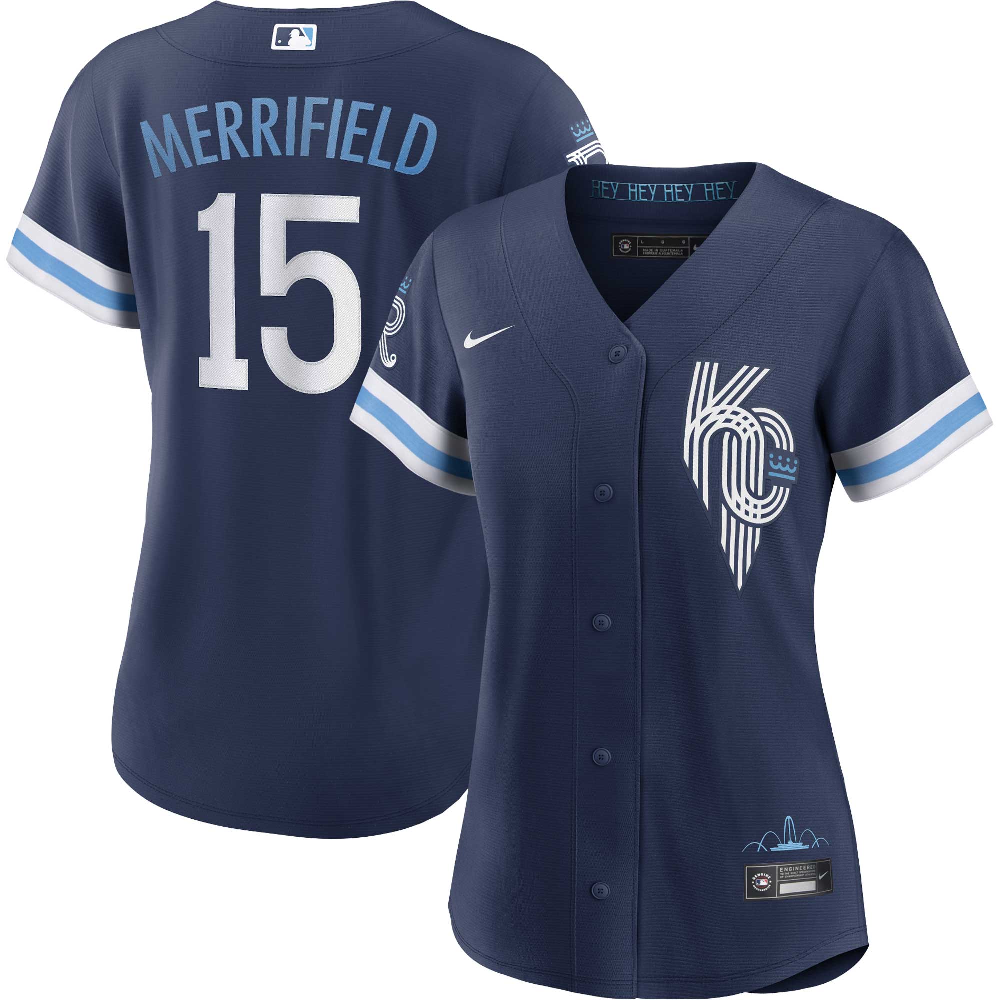 Whit Merrifield Kansas City Royals Women's Alternate City Connect Replica Player Baseball Jersey - Navy