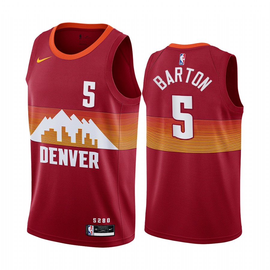 Will Barton Denver Nuggets 2020-21 Orange City Edition Basketball Jersey New Uniform