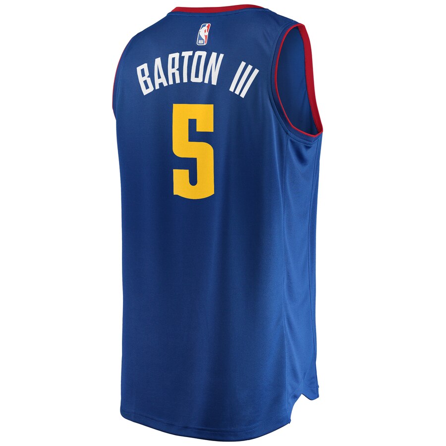 Alternative view of Will Barton Denver Nuggets Fanatics Branded Fast Break Player Basketball Jersey - Statement Edition - Blue