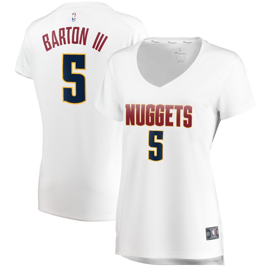 Will Barton Denver Nuggets Fanatics Branded Women's Fast Break Player Basketball Jersey - Association Edition - White
