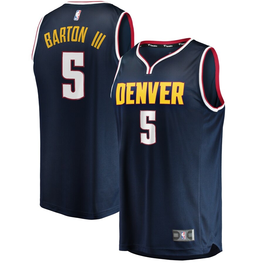 Will Barton Denver Nuggets Fanatics Branded Youth Fast Break Player Basketball Jersey - Icon Edition - Navy