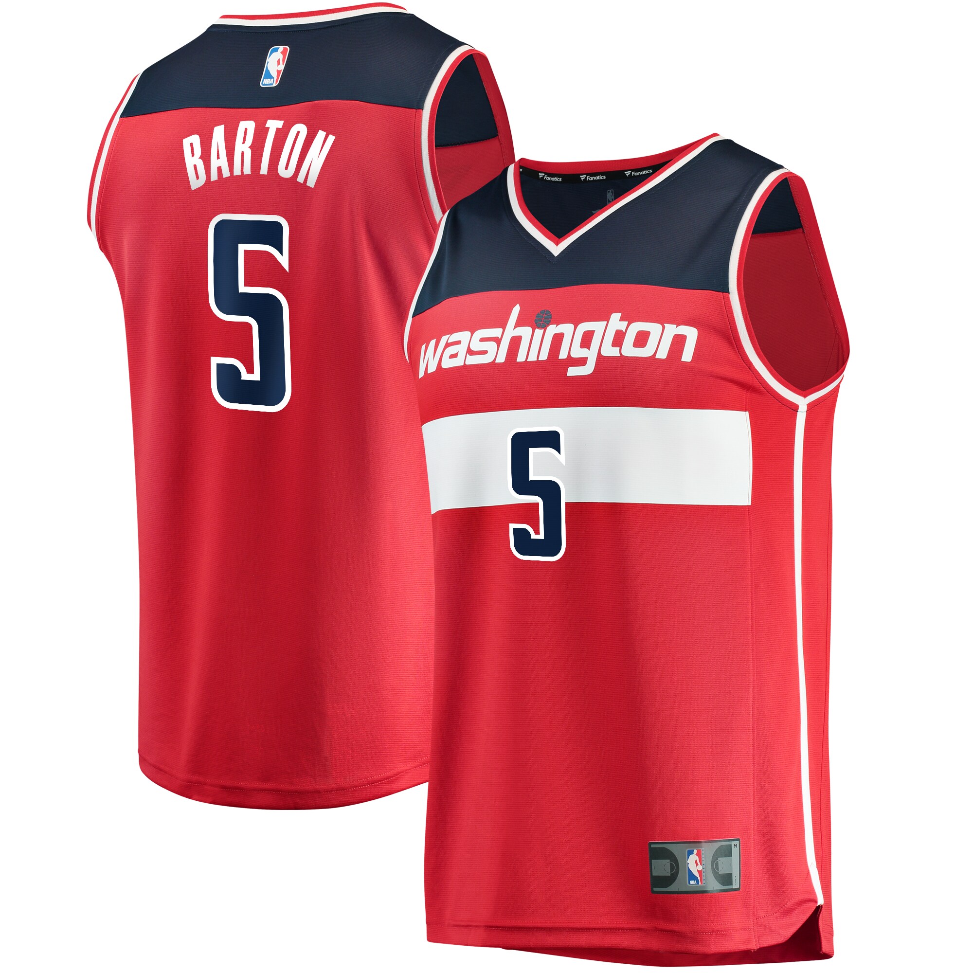 Alternative view of Will Barton Washington Wizards Fanatics Branded Fast Break Replica Basketball Jersey - Icon Edition - Red