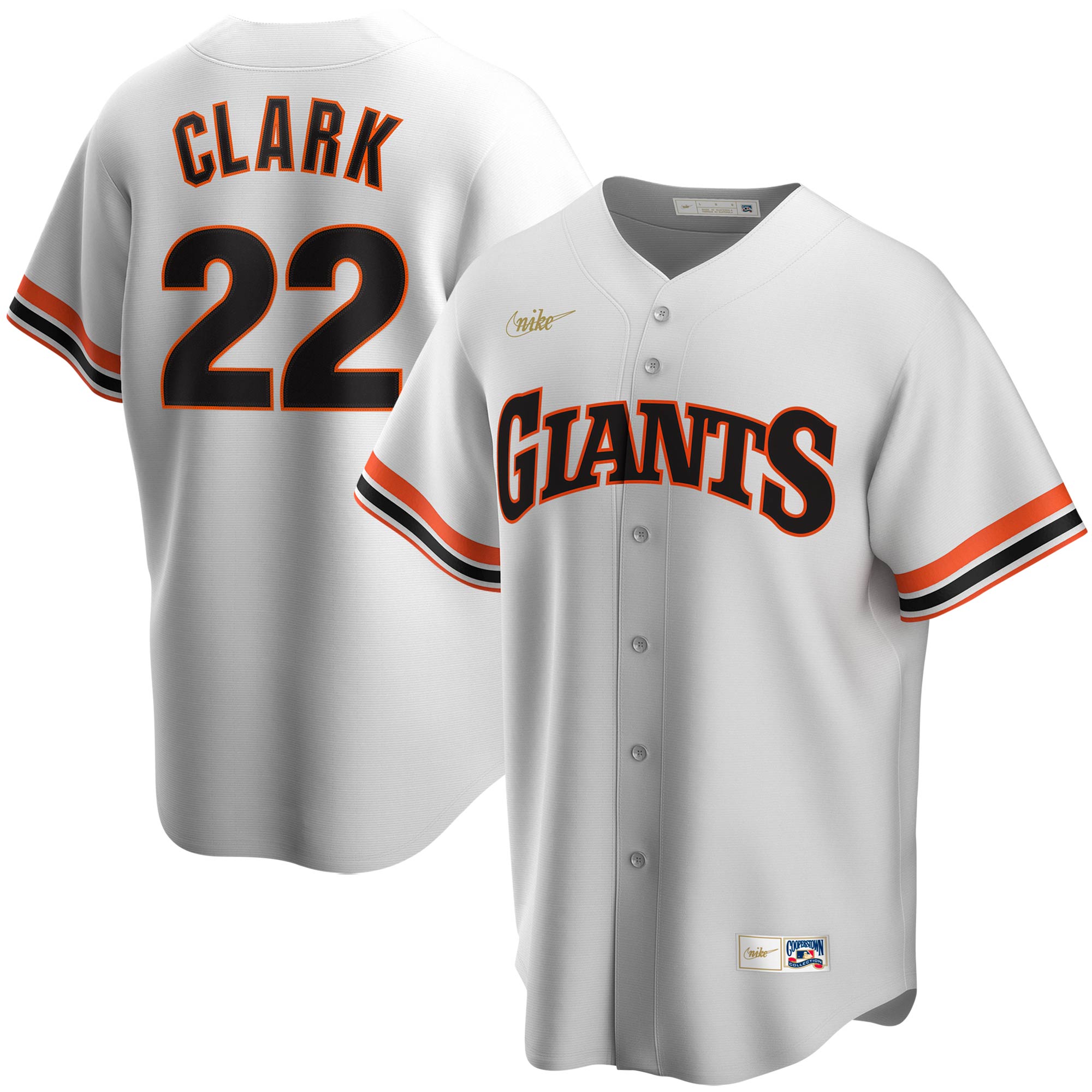Will Clark San Francisco Giants Home Cooperstown Collection Player Baseball Jersey - White