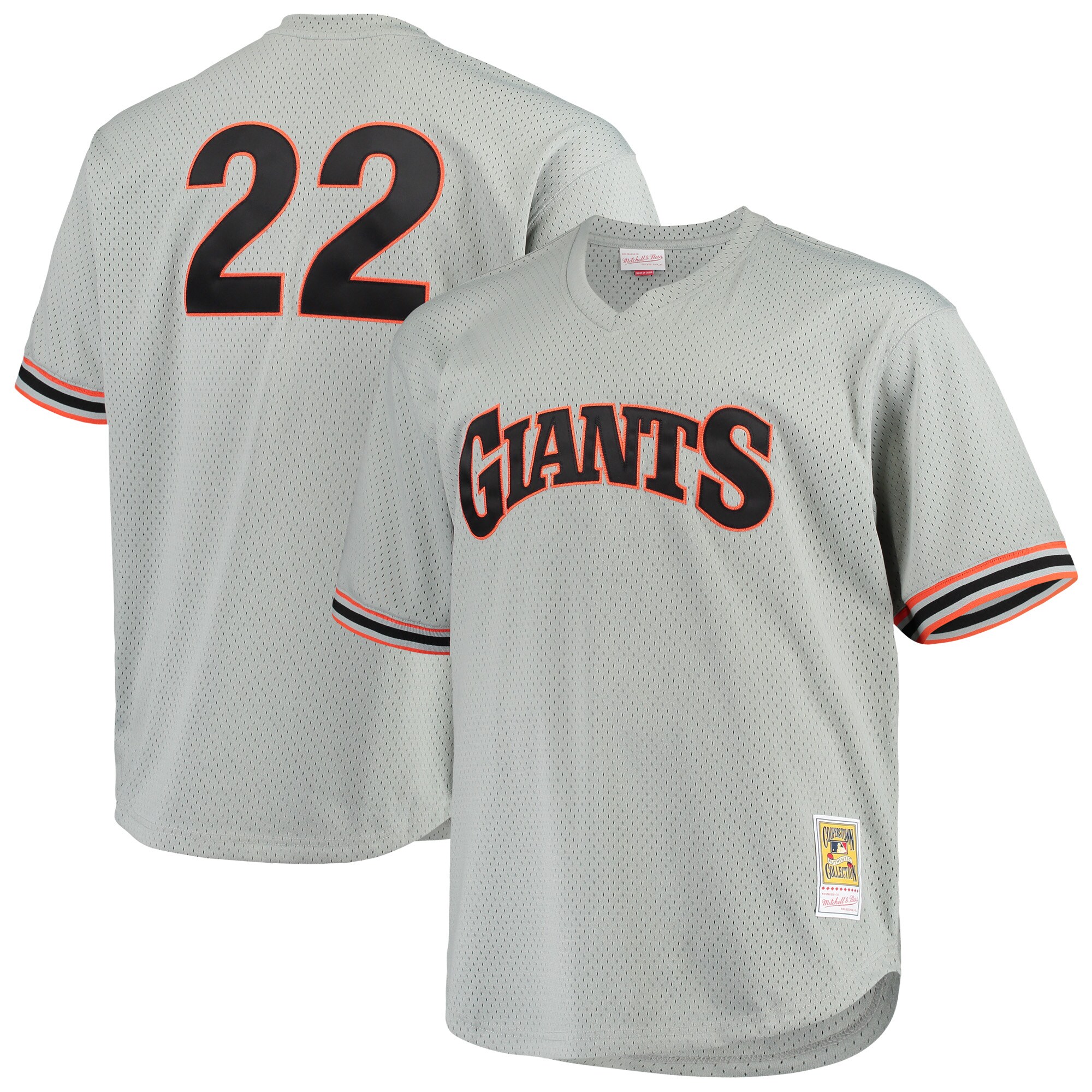 Will Clark San Francisco Giants Mitchell & Ness Big & Tall Cooperstown Collection Mesh Batting Practice Baseball Jersey - Gray