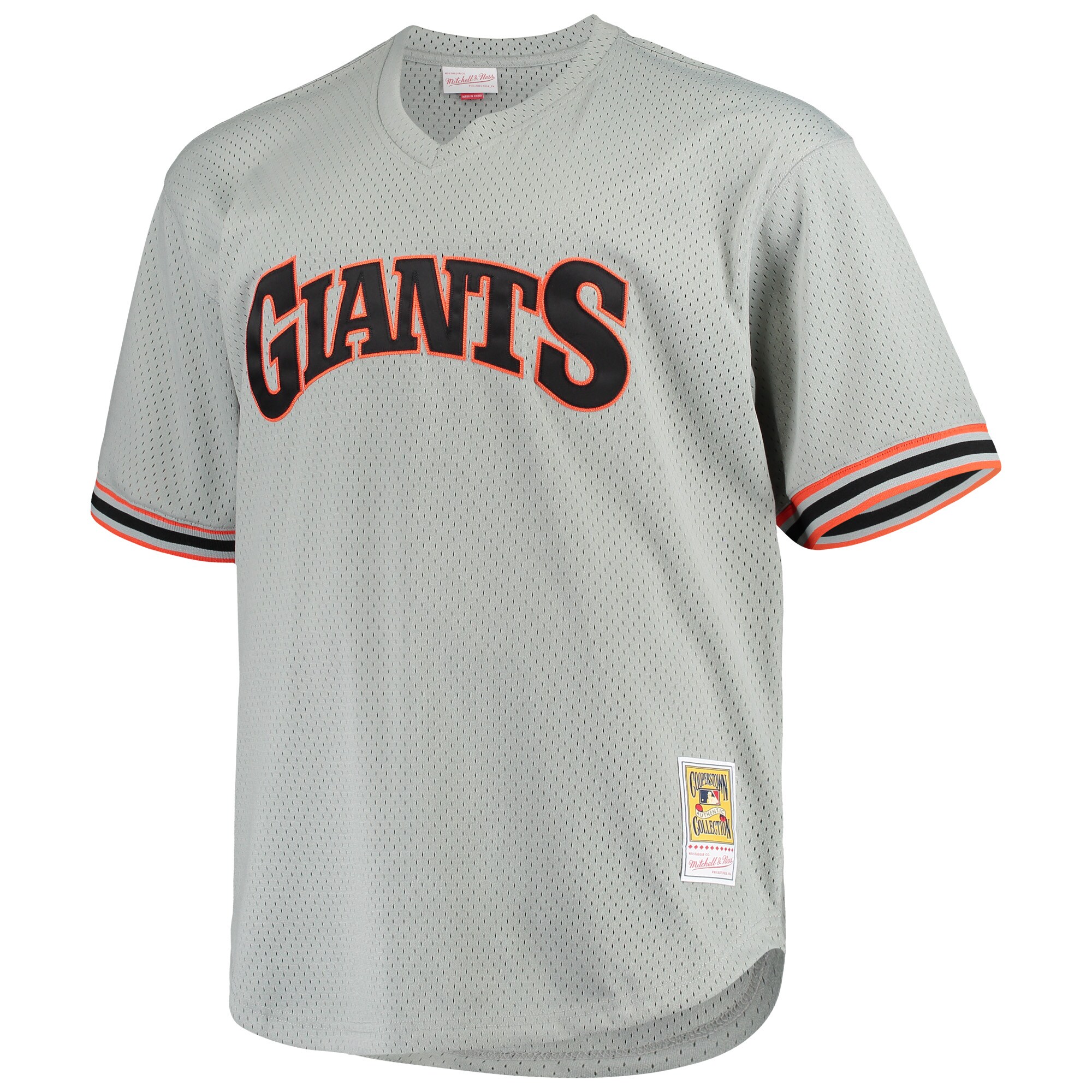 Alternative view of Will Clark San Francisco Giants Mitchell & Ness Big & Tall Cooperstown Collection Mesh Batting Practice Baseball Jersey - Gray