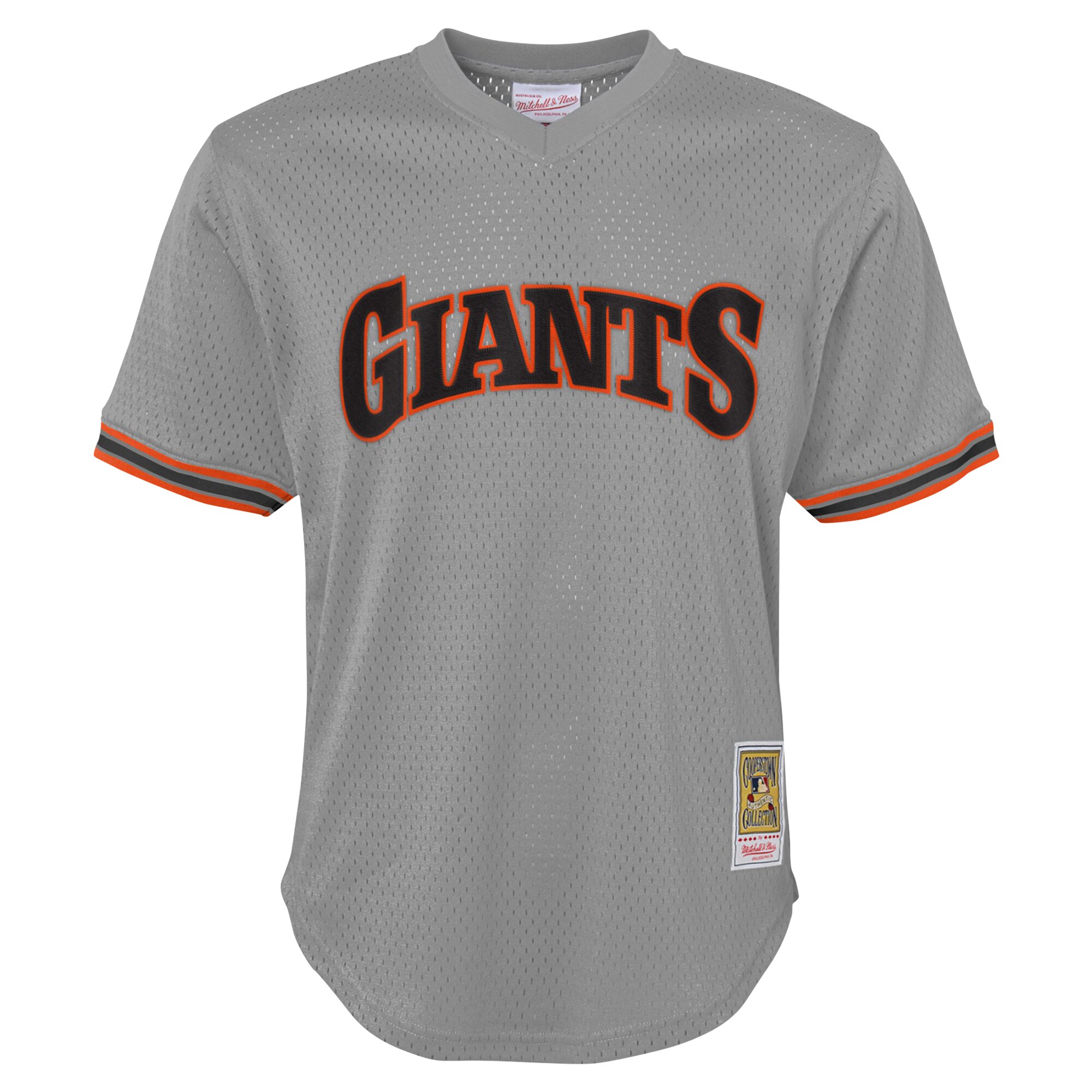 Alternative view of Will Clark San Francisco Giants Mitchell & Ness Youth Cooperstown CollectionÃƒâ€šÃ‚Â mesh Batting Practice Baseball Jersey - Gray