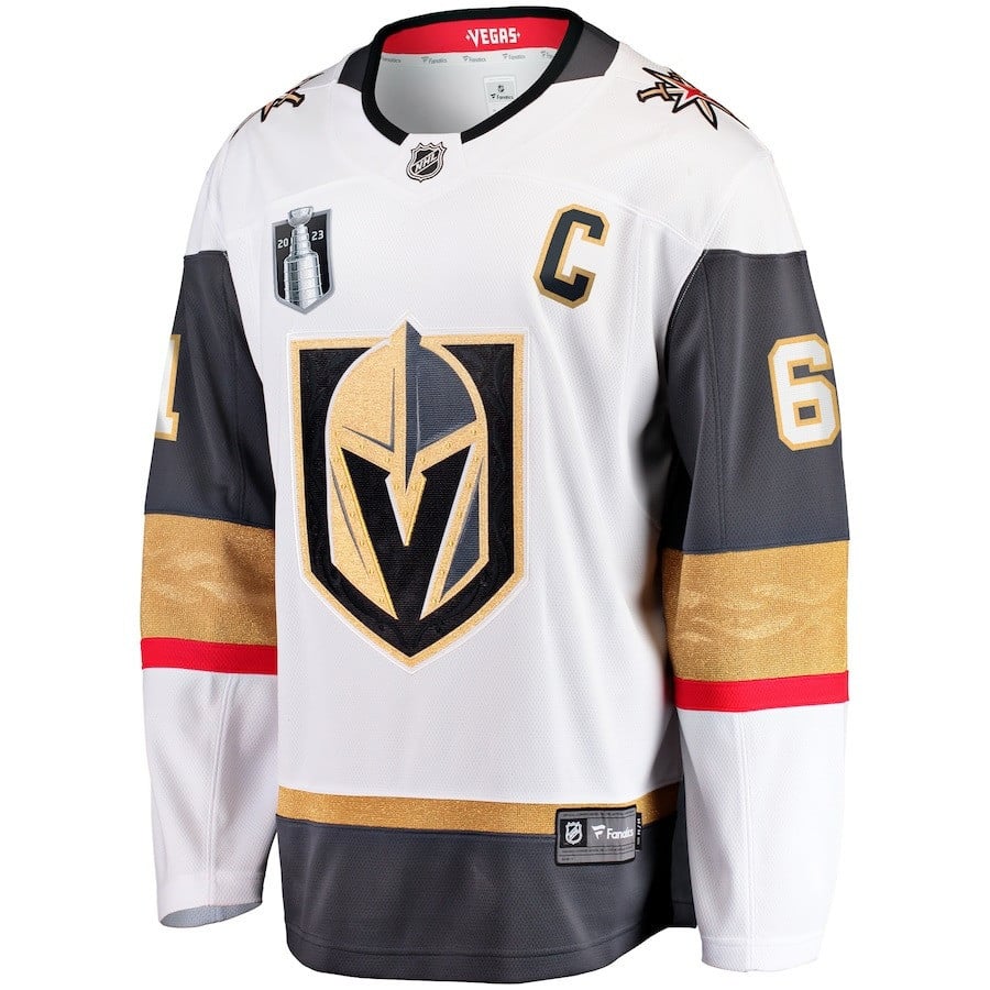 Alternative view of William Karlsson 71 Vegas Golden Knights 2023 Stanley Cup Final Away Breakaway Player Hockey Jersey - White - JS526 