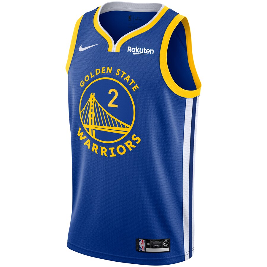 Alternative view of Willie Cauley-stein Golden State Warriors Swingman Badge Basketball Jersey Royal - Icon Edition
