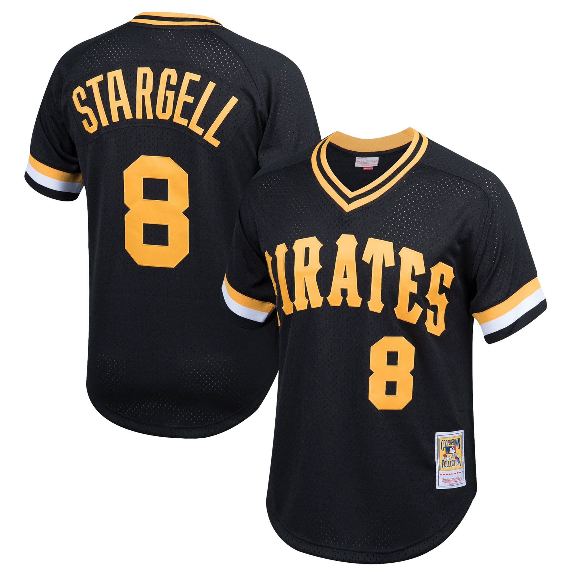 Willie Stargell Pittsburgh Pirates Mitchell & Ness Youth Cooperstown Collection Mesh Batting Practice Baseball Jersey - Black
